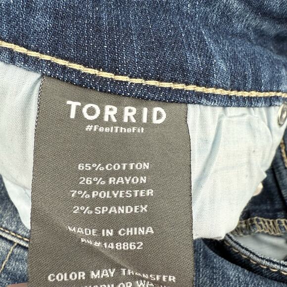 Torrid Perfect Skinny Ankle Jeans Women’s 22R Blue Premium Stretch Mid-Rise NWT - Picture 8 of 9
